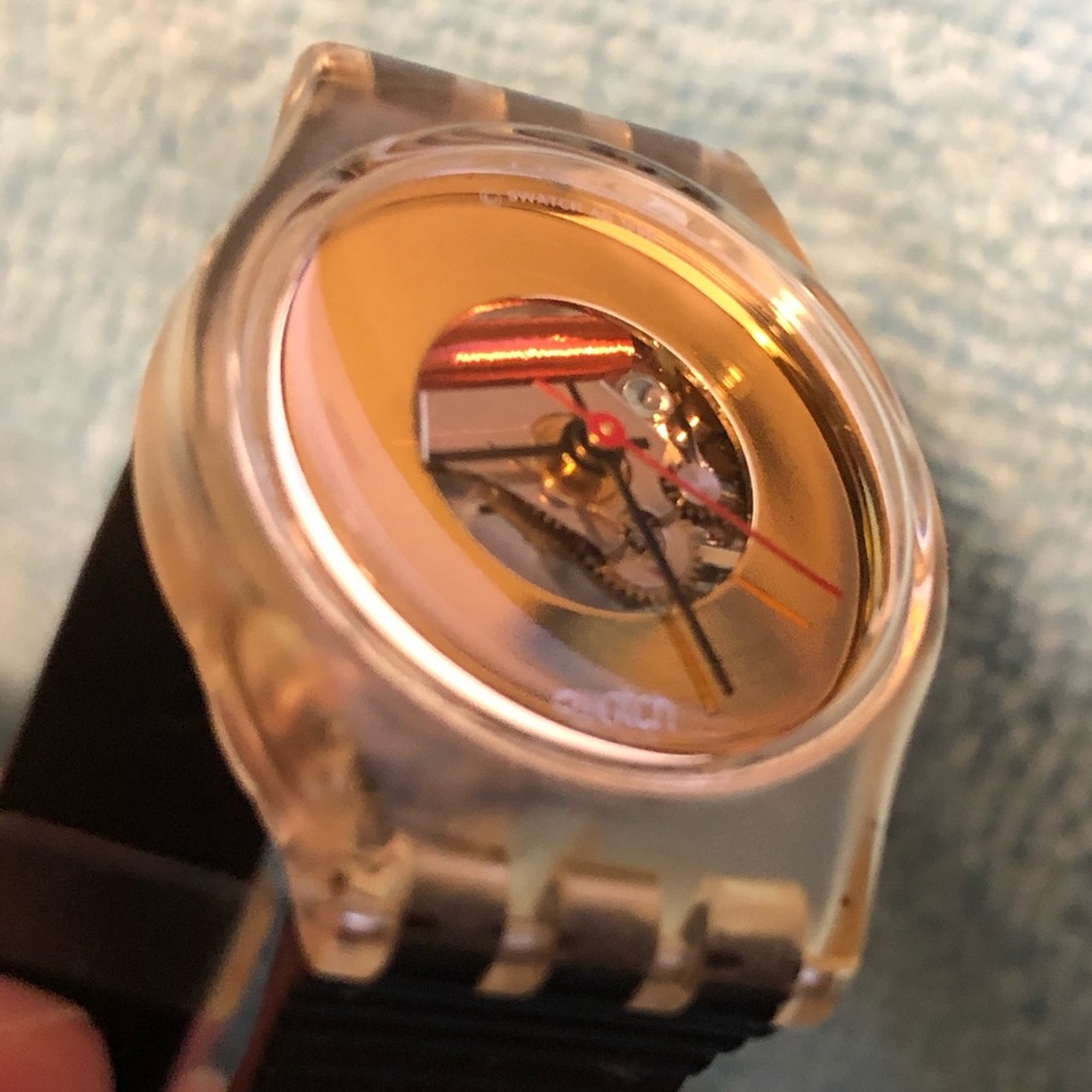 1988 LADY Swatch Watch LK112 MIDAS TOUCH